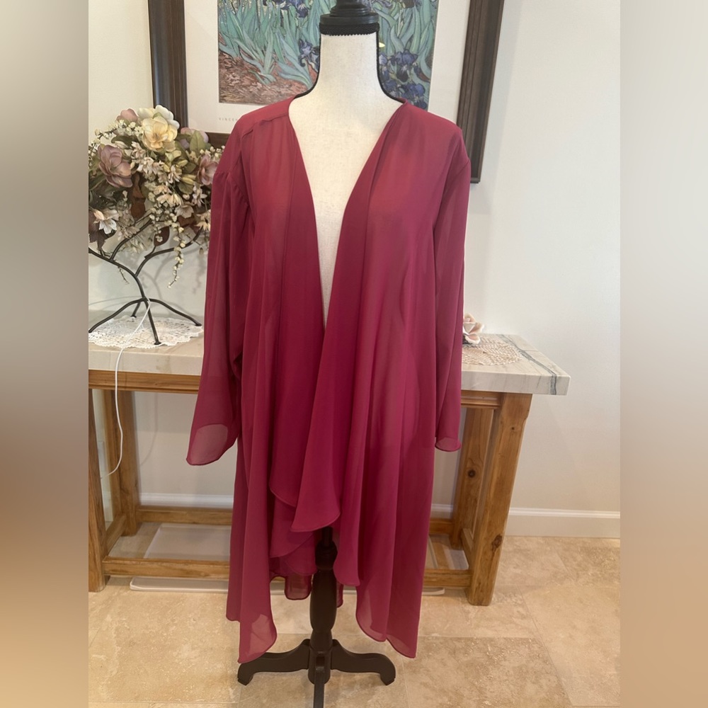 JJ House Chiffon 3/4 Sleeve Wedding Evening Jacket Wrap - 22W